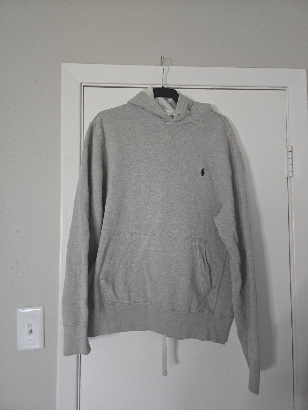 Polo by Ralph Lauren Light Gray Pullover Hoodie with Navy Pony